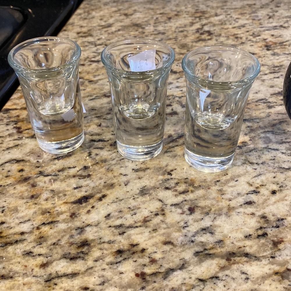 Shot glasses with thickness inside